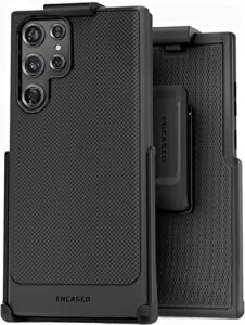 encased thin armor for samsung galaxy s23 ultra belt clip case - protective phone cover with holster (s23-ultra 6.8 inch 2023)
