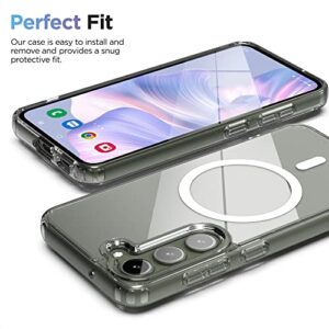 Encased Magnetic Case and Grip - Designed for Samsung Galaxy S23 - Protective Clear Case with Removeable Phone Holder Kickstand (2023 - S23 6.1 inch) Compatible with MagSafe