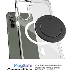 Encased Magnetic Case and Grip - Designed for Samsung Galaxy S23 - Protective Clear Case with Removeable Phone Holder Kickstand (2023 - S23 6.1 inch) Compatible with MagSafe