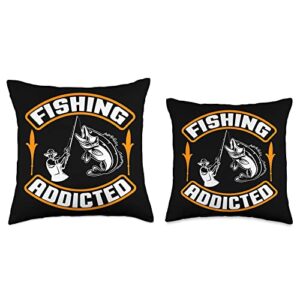 Check out my Fishing Shirts Father's Day Fishing Addicted Fisherman Rod Throw Pillow, 18x18, Multicolor