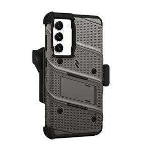 ZIZO Bolt Bundle for Galaxy S23 Plus Case with Screen Protector Kickstand Holster Lanyard - Gun Metal Gray