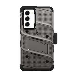 ZIZO Bolt Bundle for Galaxy S23 Plus Case with Screen Protector Kickstand Holster Lanyard - Gun Metal Gray