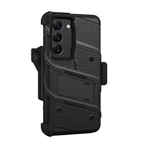 ZIZO Bolt Bundle for Galaxy S23 Case with Screen Protector Kickstand Holster Lanyard - Black