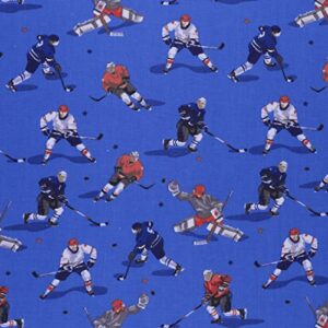 mook fabrics cotton hockey, royal