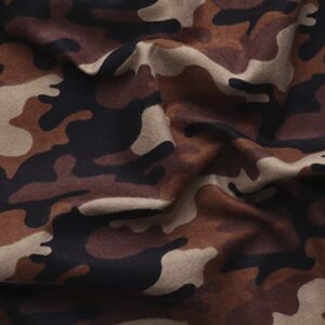 Mook Fabrics Flannel PRT Camo, Brown