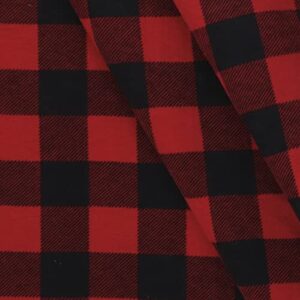 Mook Fabrics Flannel PRT Buffalo Plaid, Red Yard