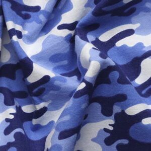 Mook Fabrics Flannel PRT Camo, Blue