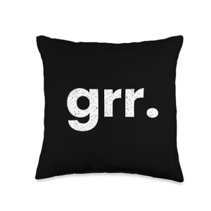airport codes tees grand rapids michigan airport code list grr throw pillow, 16x16, multicolor