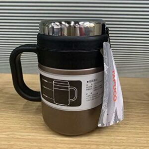 Insulated Stainless Steel Vacuum Thermal Coffee Tea Mug - 17 Oz | Stainless Steel Tea Strainer Loose Leaf Tea Mug with INFUSER