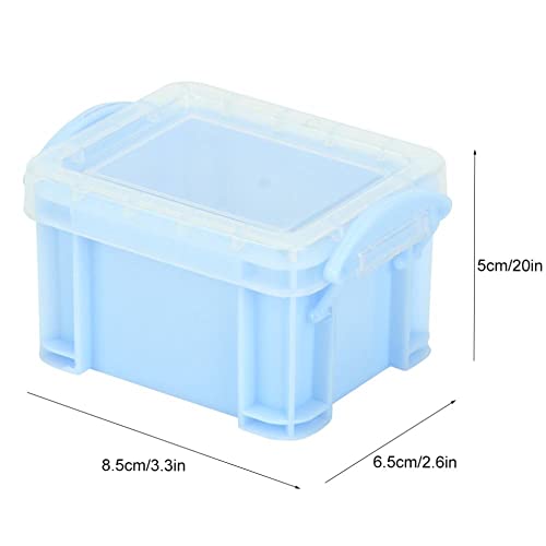 latulipo Compact Storage Solution - 12pc Plastic Snack Containers with Lids for Candy Cookies & More Lightweight & Portable Blue Storage Boxes