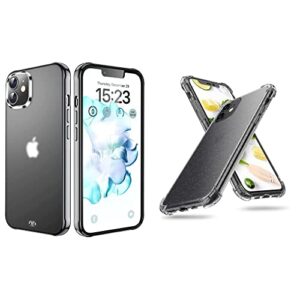 oribox case compatible with iphone 12 case and iphone 12 pro case, translucent matte case with soft edges, lightweight & case compatible with iphone 11 case, with 4 corners shockproof protection