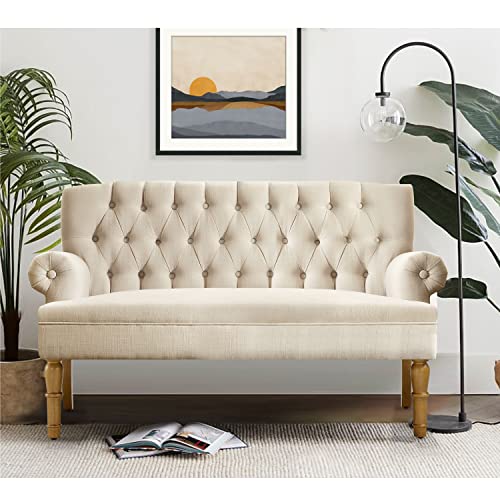 Rosevera Celino para Sala Love Seats Furniture Sofa in a Box Long Couches for Living Room Settee Loveseat, Standard, Natural