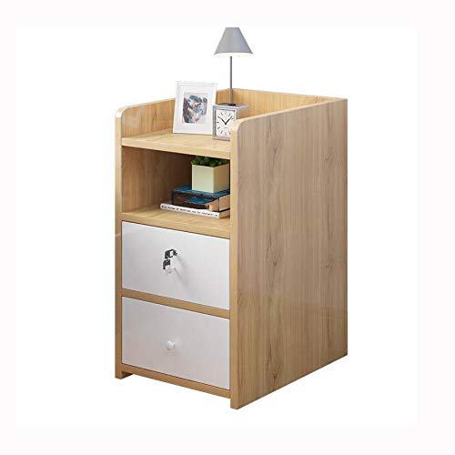 SJYDQ Nordic Creative Solid Wood Bedside Table, Household Bedside Table Bedroom Storage Furniture