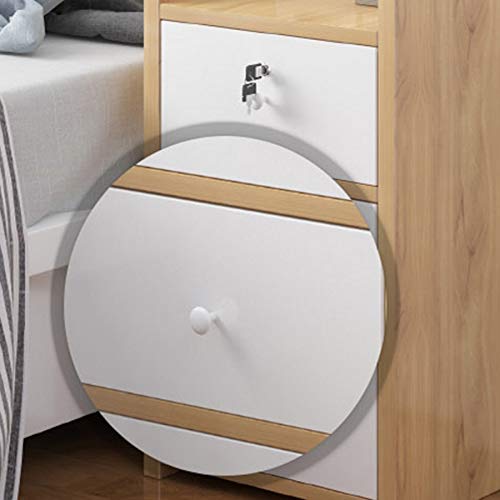 SJYDQ Nordic Creative Solid Wood Bedside Table, Household Bedside Table Bedroom Storage Furniture