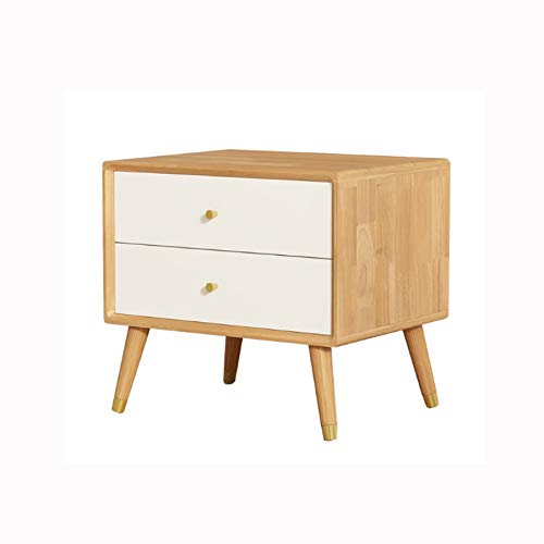 SJYDQ Nordic Bedside Table Solid Wood Locker Storage Cabinet, Simple and Assembled Bedside Table