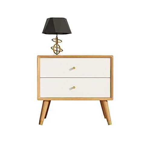 SJYDQ Nordic Bedside Table Solid Wood Locker Storage Cabinet, Simple and Assembled Bedside Table