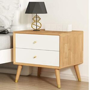 SJYDQ Nordic Bedside Table Solid Wood Locker Storage Cabinet, Simple and Assembled Bedside Table