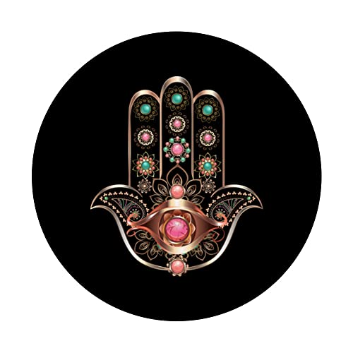Eye and Hamsa Hand of Fatima Evil Protection Women Wellness PopSockets Swappable PopGrip