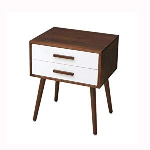 sjydq retro bedside table minimalist bedside table, double drawer design bedside table