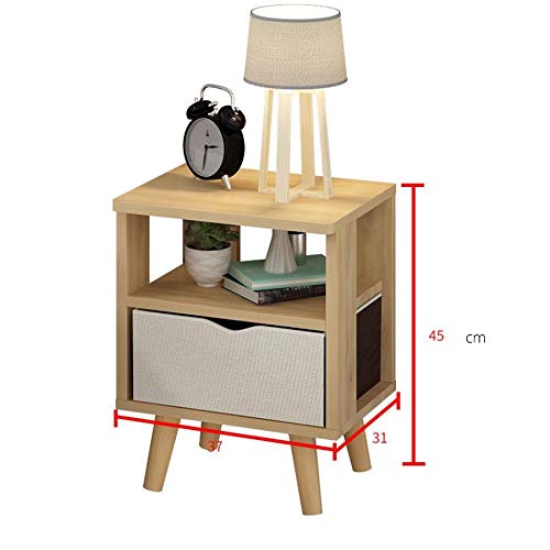 SJYDQ Simple Bedside Table Cabinet Bedroom Locker, Economical Nordic Mini Bedroom Bedside Table Locker