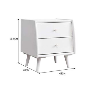 SJYDQ All Solid Wood Bedside Table Simple Nordic Style Bedroom Locker ，Mini Small Multifunctional Bedside Cabinet Simple