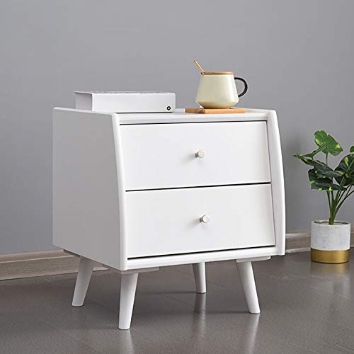 SJYDQ All Solid Wood Bedside Table Simple Nordic Style Bedroom Locker ，Mini Small Multifunctional Bedside Cabinet Simple