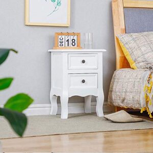 SJYDQ Nightstand Drawer Organizer Storage Cabinet Bedside Table Bedroom Furniture Woode Nordic White Bedside Table Solid Wood