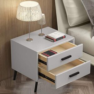 SJYDQ Simple Nordic Storage Bedside Table, Creative Small Bedroom Mini Leather Art Bedside Table