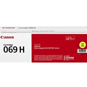 Canon 069 Yellow Toner Cartridge, High Capacity, Compatible to MF753Cdw, MF751Cdw and LBP674Cdw Printers