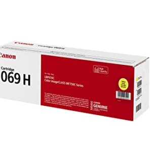 Canon 069 Yellow Toner Cartridge, High Capacity, Compatible to MF753Cdw, MF751Cdw and LBP674Cdw Printers