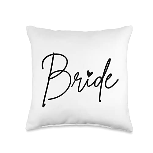 Newly Engaged, Bridal Party & Wedding Day Designs Bride Bachelorette Party Dress Shopping Bridal Shower Throw Pillow, 16x16, Multicolor