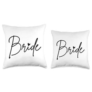 Newly Engaged, Bridal Party & Wedding Day Designs Bride Bachelorette Party Dress Shopping Bridal Shower Throw Pillow, 16x16, Multicolor