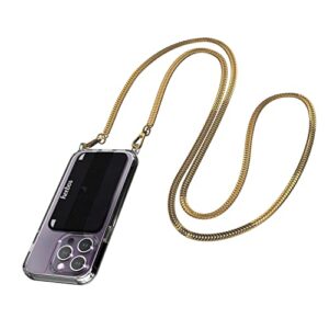 keebos crossbody phone case with convenient detachable chain and cardholder wallet for iphone 11 pro max gold