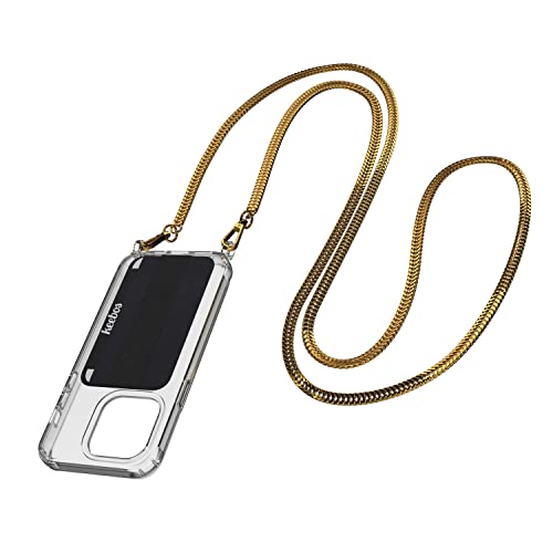 Keebos Crossbody Phone Case with Convenient Detachable Chain and Cardholder Wallet for iPhone 11 Pro Max Gold