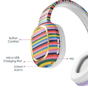 Packed Party Wireless Bluetooth Headphones (Stripes)