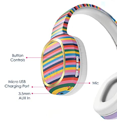 Packed Party Wireless Bluetooth Headphones (Stripes)