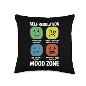 hadley designs self regulation mood zone, occupational therapy therapist throw pillow, 16x16, multicolor