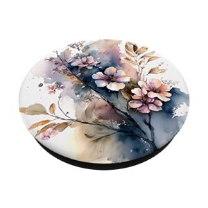Colorful Flower Garden Botanical Watercolor Blossom Floral PopSockets Swappable PopGrip