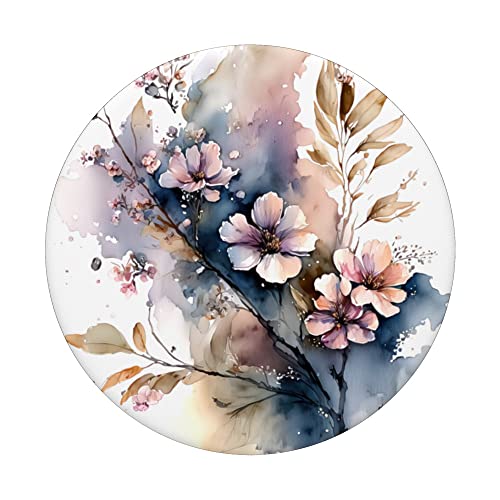 Colorful Flower Garden Botanical Watercolor Blossom Floral PopSockets Swappable PopGrip