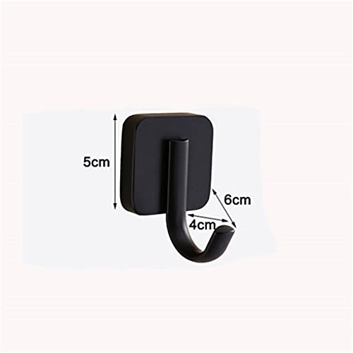 EYHLKM 1 Pcs Stainless Steel Towel Hook Black Matted Kitchen Clothes Hanger Hook Wall Mounted Towel Hooks for Bathrooms Robe Hook Black