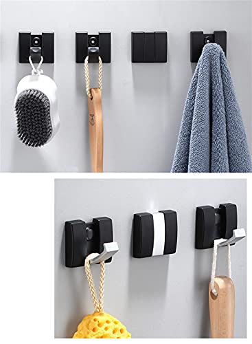 EYHLKM Coat Hooks for Wall Solid Aluminum Heavy Duty Conceal Folding Coat Hat Scarf Bag Towel Key Hook Retractable Black Single Hook ( Color : D , Size : As The Picture Shows )