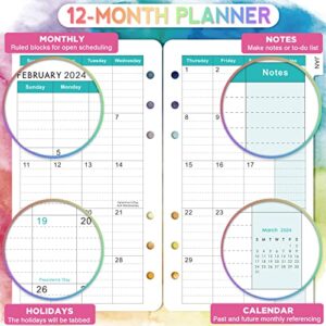 2023-2024 Planner Refills - Planner Refills 2023-2024, 2023-2024 Weekly & Monthly Planner Refills, A6 Planner Inserts, 3.75 x 6.75 inch, 6 Holes, 2023-2024 Planner Inserts from Jul.2023-Jun.2024, A6 Planner Refills - Watercolor Ink