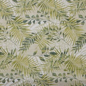 kt kilotela printed canvas by the yard, upholstery, headboards, accent pillows, handbags, tote bags, window treatments, draperies, 110" width, cosme, ferns, green