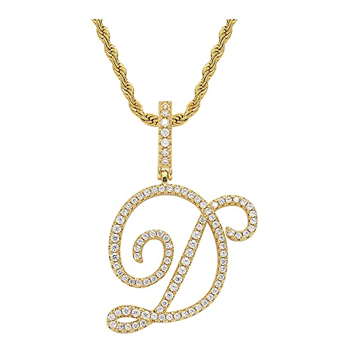 DITUDO Chain Necklace Jewelry Pendant Diamond Chain Pendant Letter Hip Women's Womens Long Fashion