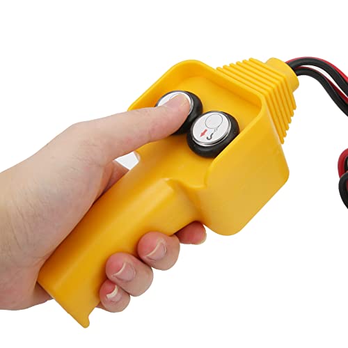 Winch Wired Remote Control, Yellow Plastic Winch Controller 1.3m/4.3ft Cable Push Button Style Temperature Resistant for Capstan 1500lbs‑5000lbs