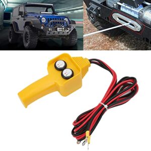 Winch Wired Remote Control, Yellow Plastic Winch Controller 1.3m/4.3ft Cable Push Button Style Temperature Resistant for Capstan 1500lbs‑5000lbs