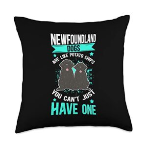 newfoundland dog breed gifts shop like dog owner newfoundland throw pillow, 18x18, multicolor