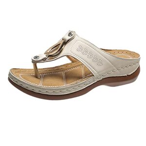jmmslmax flip flops sandals for women women's platform pinch toe flat comfortable summer beach wedge sandals for women dressy