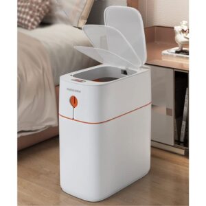 N/A Electronic Automatic Trash Can Automatic Packaging 13L Household Toilet Bathroom Waste Garbage Bin Smart Sensor Trash Can