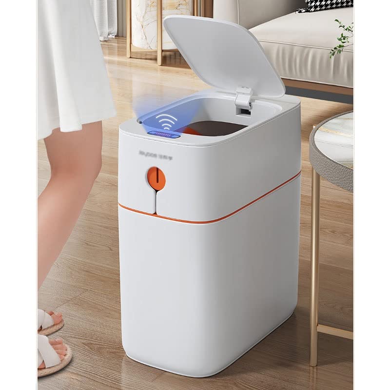 N/A Electronic Automatic Trash Can Automatic Packaging 13L Household Toilet Bathroom Waste Garbage Bin Smart Sensor Trash Can